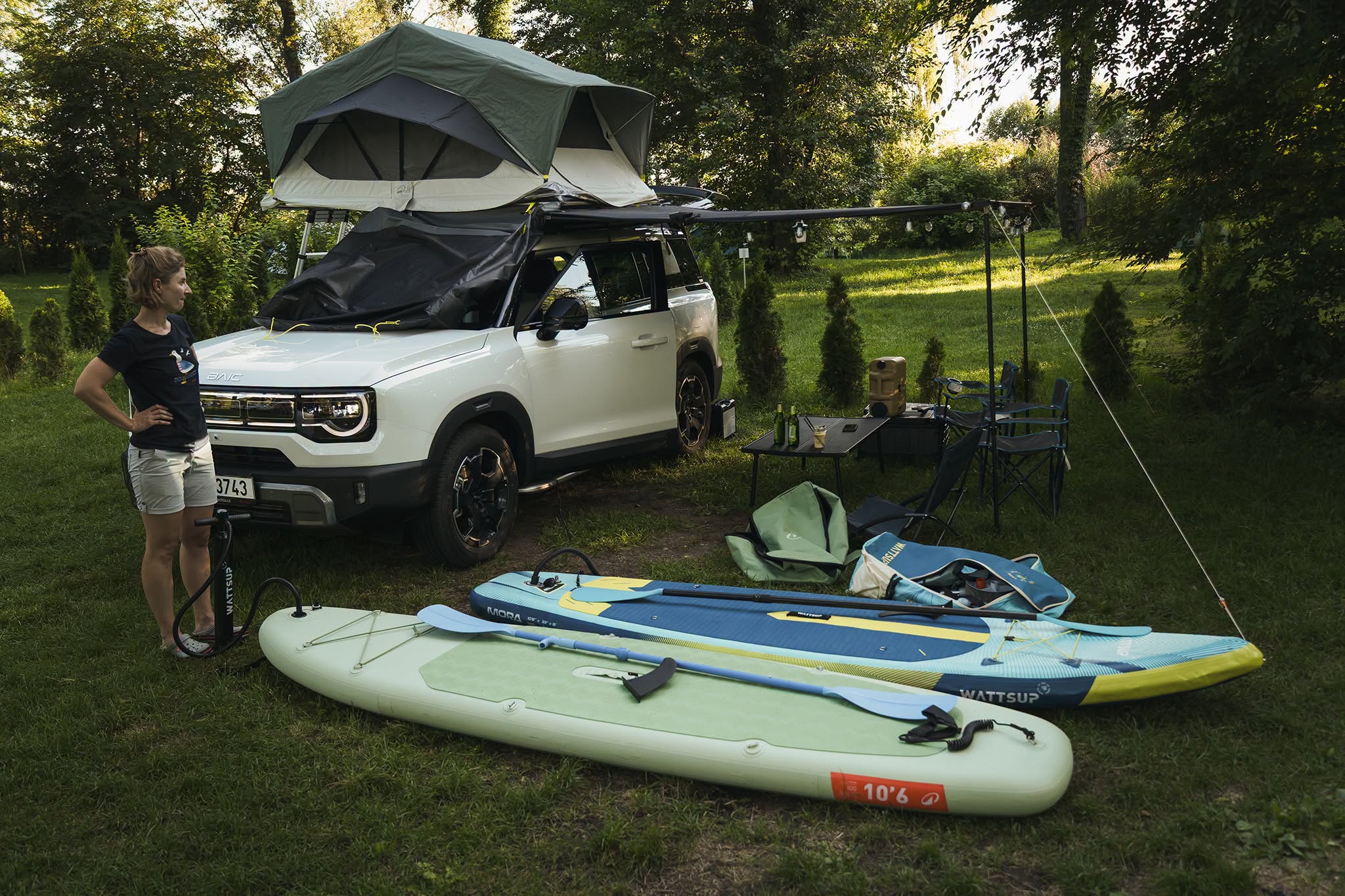 Baic BJ30 v polsku. Paddleboardy, mazurská jezera